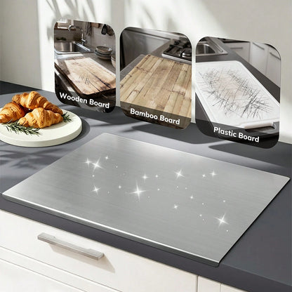 304 Stainless Steel Cutting Board Butcher Block Household Rolling Board Kitchen Supplies, Food Preparation, Meal Prep Tools, Modern Cutting Surface, Sleek Kitchen Tool, Rustresistant Material, Easy To