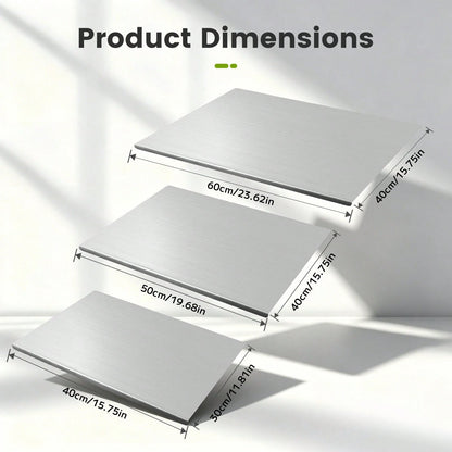 304 Stainless Steel Cutting Board Butcher Block Household Rolling Board Kitchen Supplies, Food Preparation, Meal Prep Tools, Modern Cutting Surface, Sleek Kitchen Tool, Rustresistant Material, Easy To