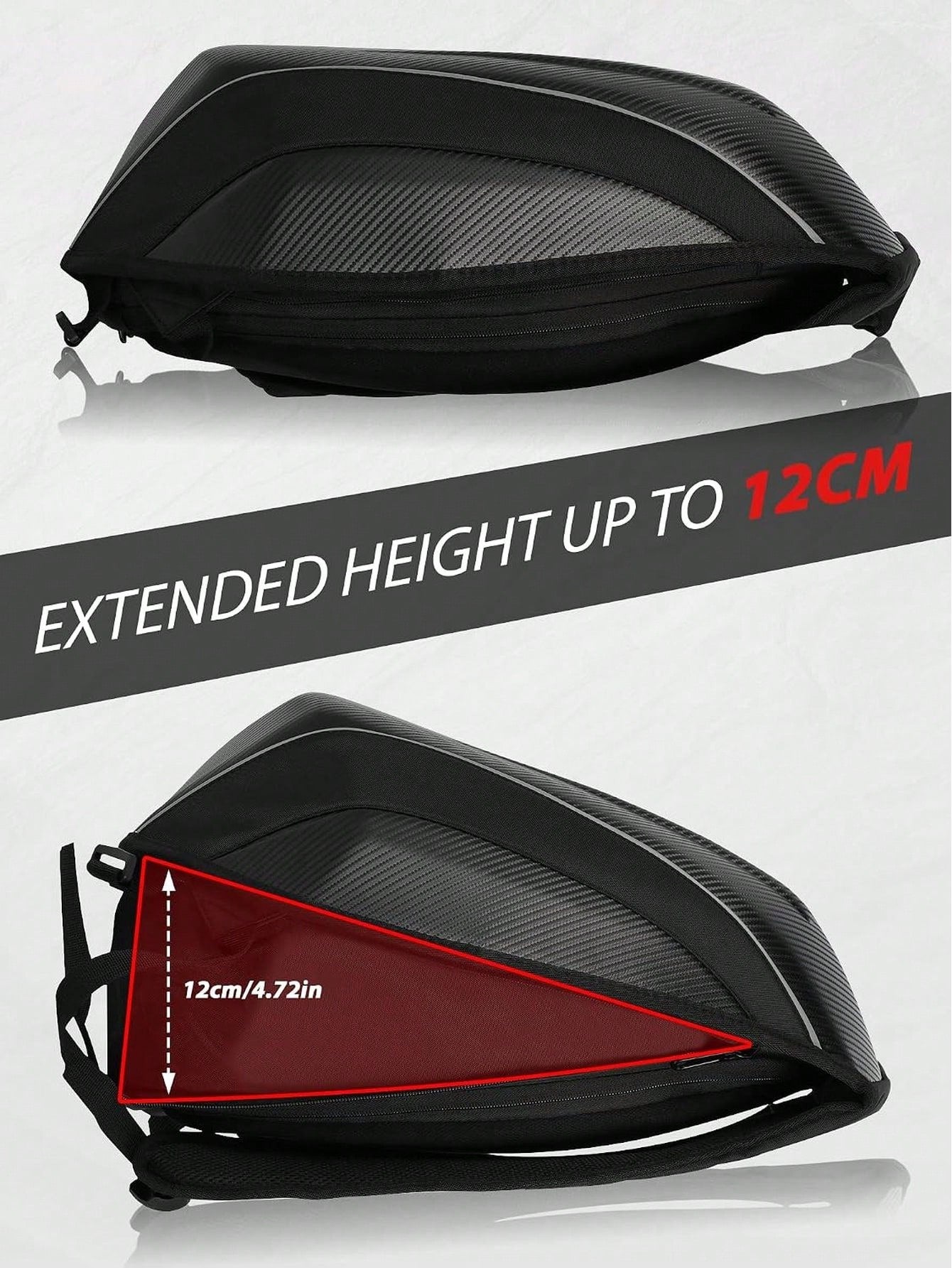 30L Hard Shell Carbon Fiber Pattern Motorcycle Backpack For Men| 30L Capacity Hard Shell Design Waterproof Helmet Backpack, Men's Riding Bag, Suitable For Travel And Daily Storage, Motorcycle Accesso
