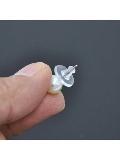 30Pcs/100pcs/200pcs Fishhook Earring Backs For Droopy Ears Earring Backs Replacements Clear Rubber Earring Back Stoppers Soft Clutch Earring Pin Backs
