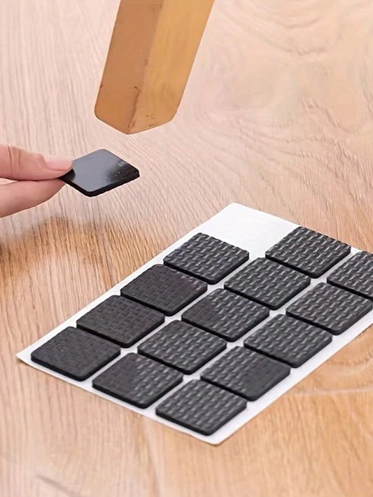 30pcs Anti-Noise Chair Leg Protectors, Non-Slip Furniture Pads For Dining Chairs And Tables, With Metal Finish Type- Other Types For Quiet Home Environment