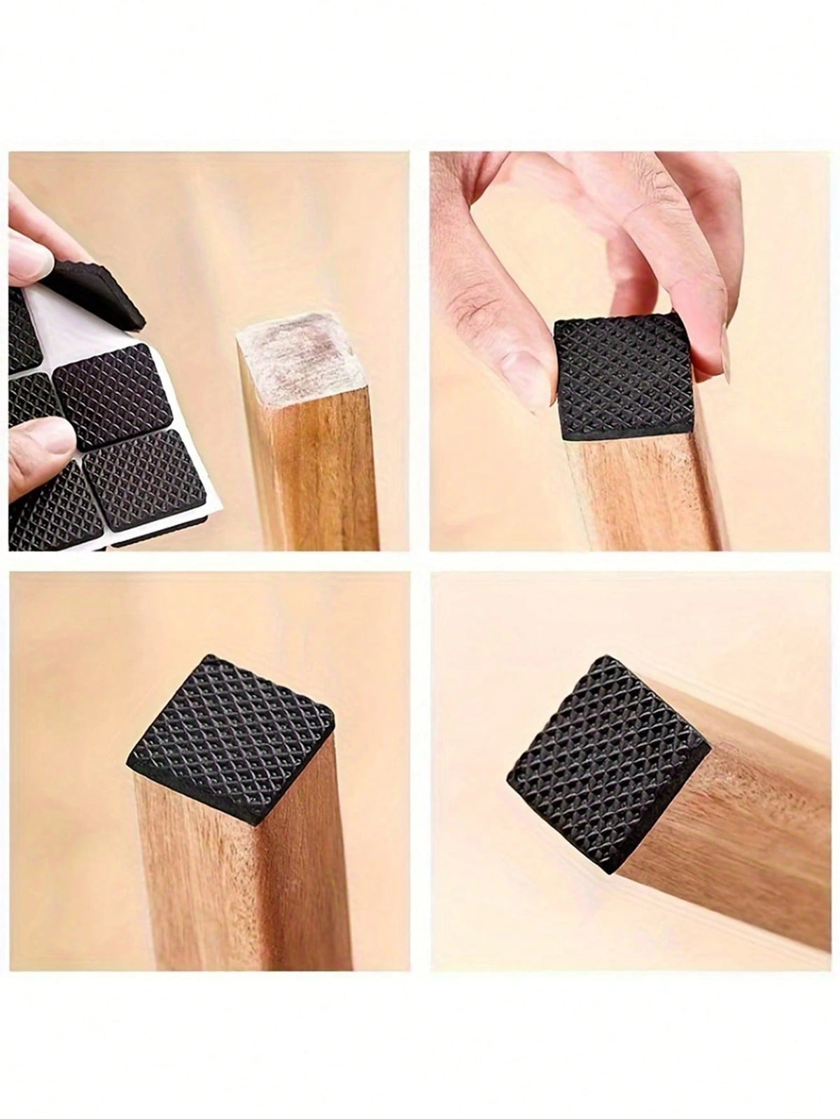 30pcs Anti-Noise Chair Leg Protectors, Non-Slip Furniture Pads For Dining Chairs And Tables, With Metal Finish Type- Other Types For Quiet Home Environment