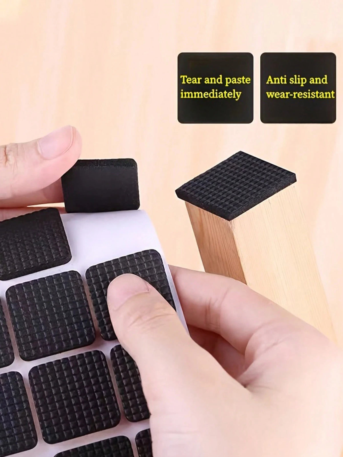 30pcs Anti-Noise Chair Leg Protectors, Non-Slip Furniture Pads For Dining Chairs And Tables, With Metal Finish Type- Other Types For Quiet Home Environment