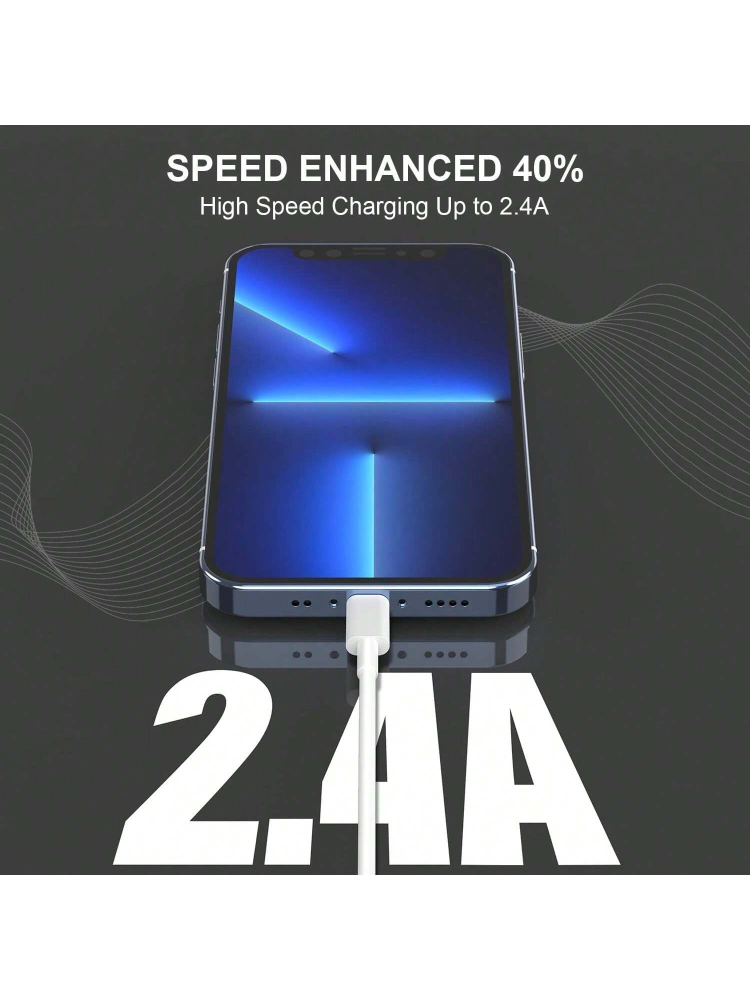 30W Charger Set, 30W Fast Charging Adapter + 6.6ft/200cm High-Efficiency Data Sync Fast Charging Cable, Compatible With Iphone 14/13/12/11 Pro Plus/XS/XR/8/7/9/ Series Wall Charger Set