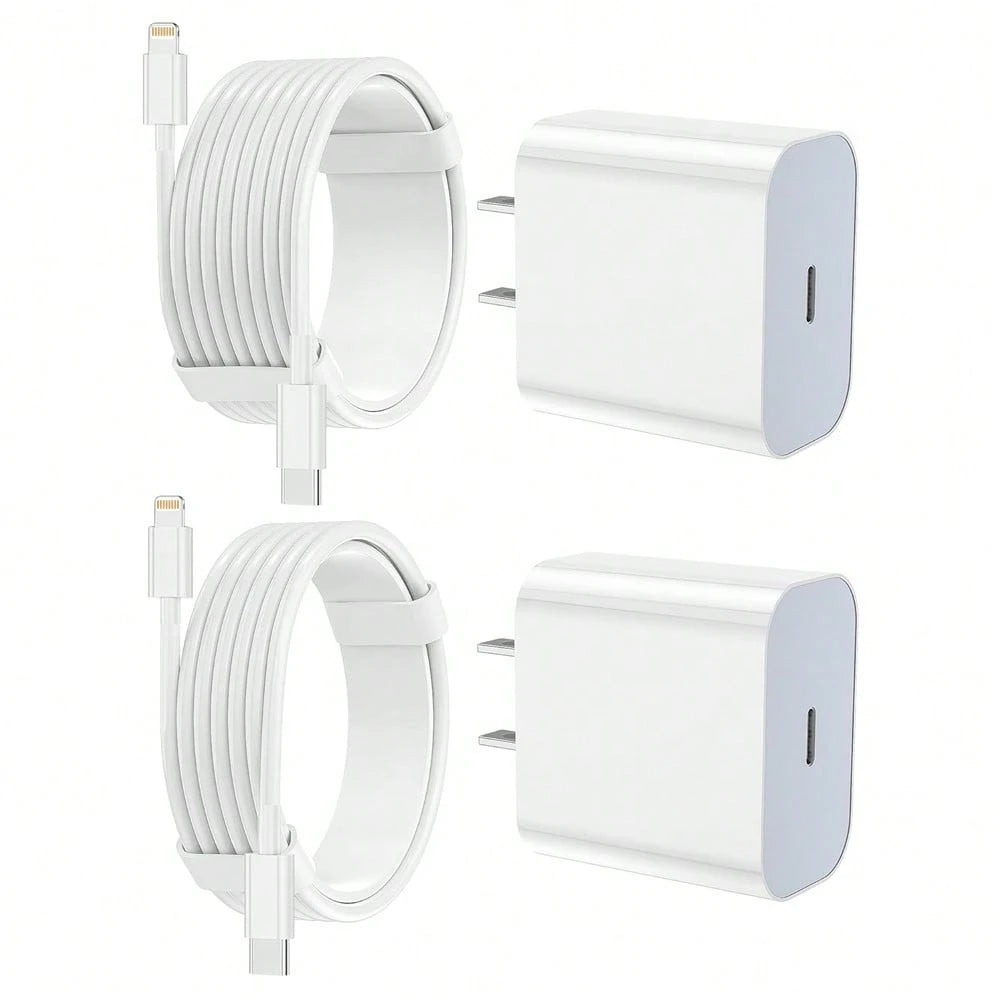 30W Charger Set, 30W Fast Charging Adapter + 6.6ft/200cm High-Efficiency Data Sync Fast Charging Cable, Compatible With Iphone 14/13/12/11 Pro Plus/XS/XR/8/7/9/ Series Wall Charger Set