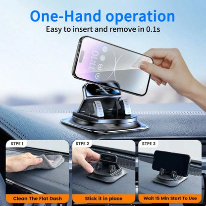 360° Rotatable & Adjustable Car Phone Holder- Dashboard Mount. Made Of ABS Material; Protects Interior Surfaces. Compatible With All Vehicles. Suitable For Use In Cars, Offices, Homes, And More.