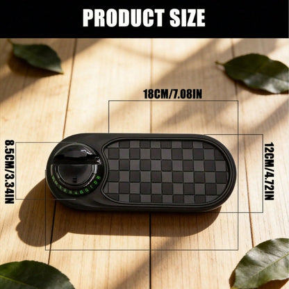 360° Rotating Military-Grade Car Anti-Slip Mat- Universal Phone Holder, Hidden Parking Permit Holder, Heat-Resistant Dashboard Storage Tray, Holds Keys/Phone/Navigation, Silicone Non-Slip Pad, Strong