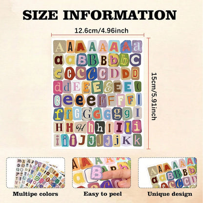 372/744Pcs Letter Stickers For Scrapbooking Supplies, Vintage Alphabet Number Vinyl Self-Adhesive Stickers For Scrapbook Journaling Laptop Water Bottles DIY Crafts Junk Journal,Vintage Scrapbook Stick