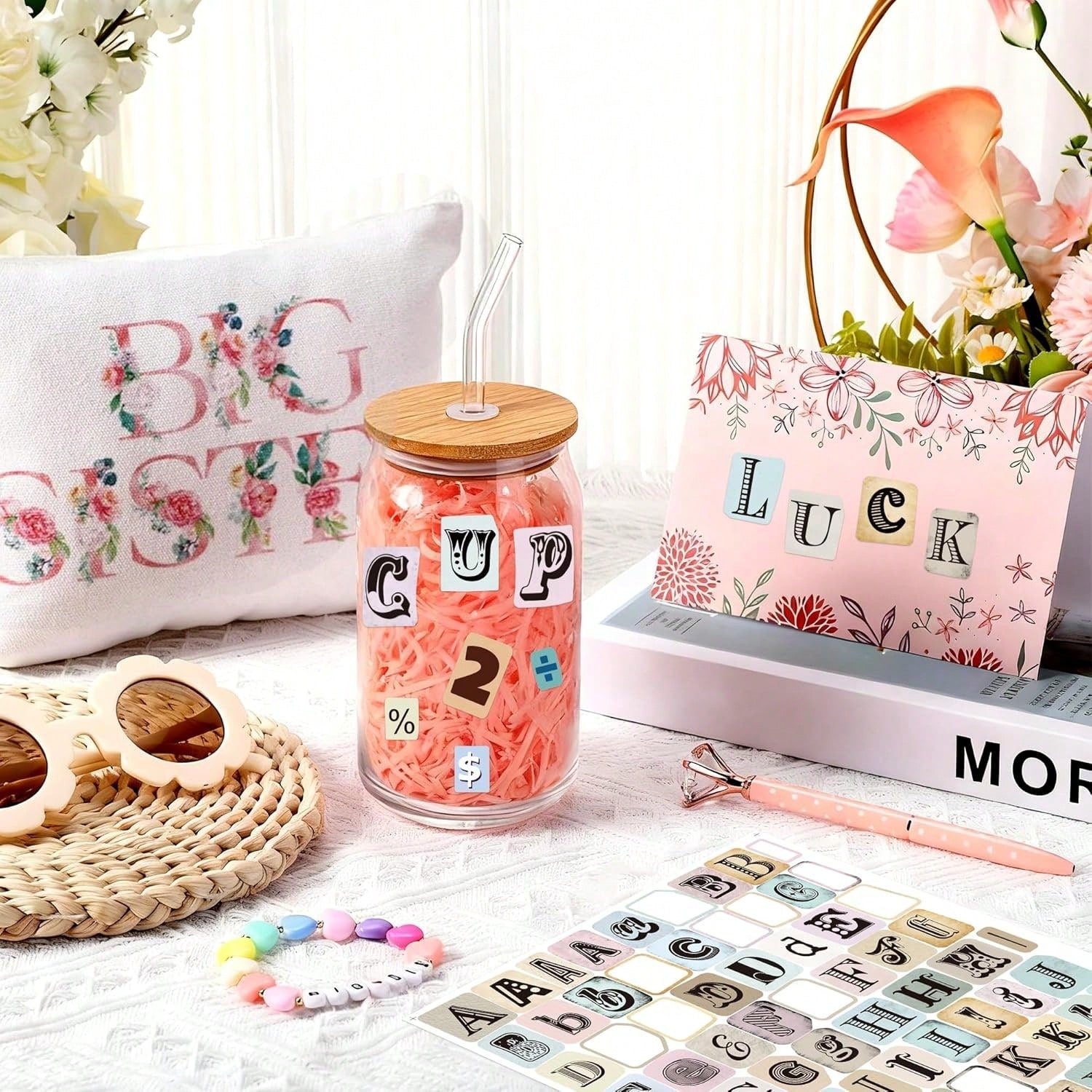 372/744Pcs Letter Stickers For Scrapbooking Supplies, Vintage Alphabet Number Vinyl Self-Adhesive Stickers For Scrapbook Journaling Laptop Water Bottles DIY Crafts Junk Journal,Vintage Scrapbook Stick