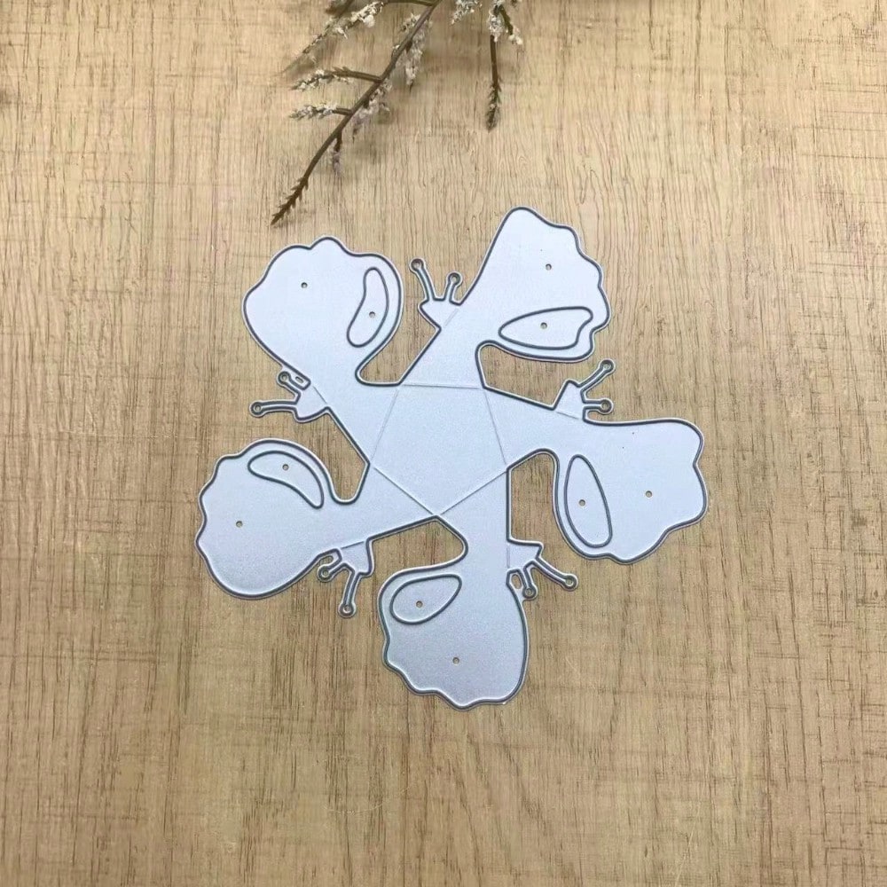 3D Folding 5-Petal Flower Carbon Steel Cutting Die, DIY Scrapbook Greeting Card Metal Etched Cutting Mold, Suitable For DIY Scrapbooking, Paper Craft And Greeting Card Handmade