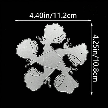 3D Folding 5-Petal Flower Carbon Steel Cutting Die, DIY Scrapbook Greeting Card Metal Etched Cutting Mold, Suitable For DIY Scrapbooking, Paper Craft And Greeting Card Handmade