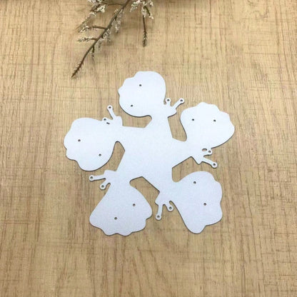 3D Folding 5-Petal Flower Carbon Steel Cutting Die, DIY Scrapbook Greeting Card Metal Etched Cutting Mold, Suitable For DIY Scrapbooking, Paper Craft And Greeting Card Handmade