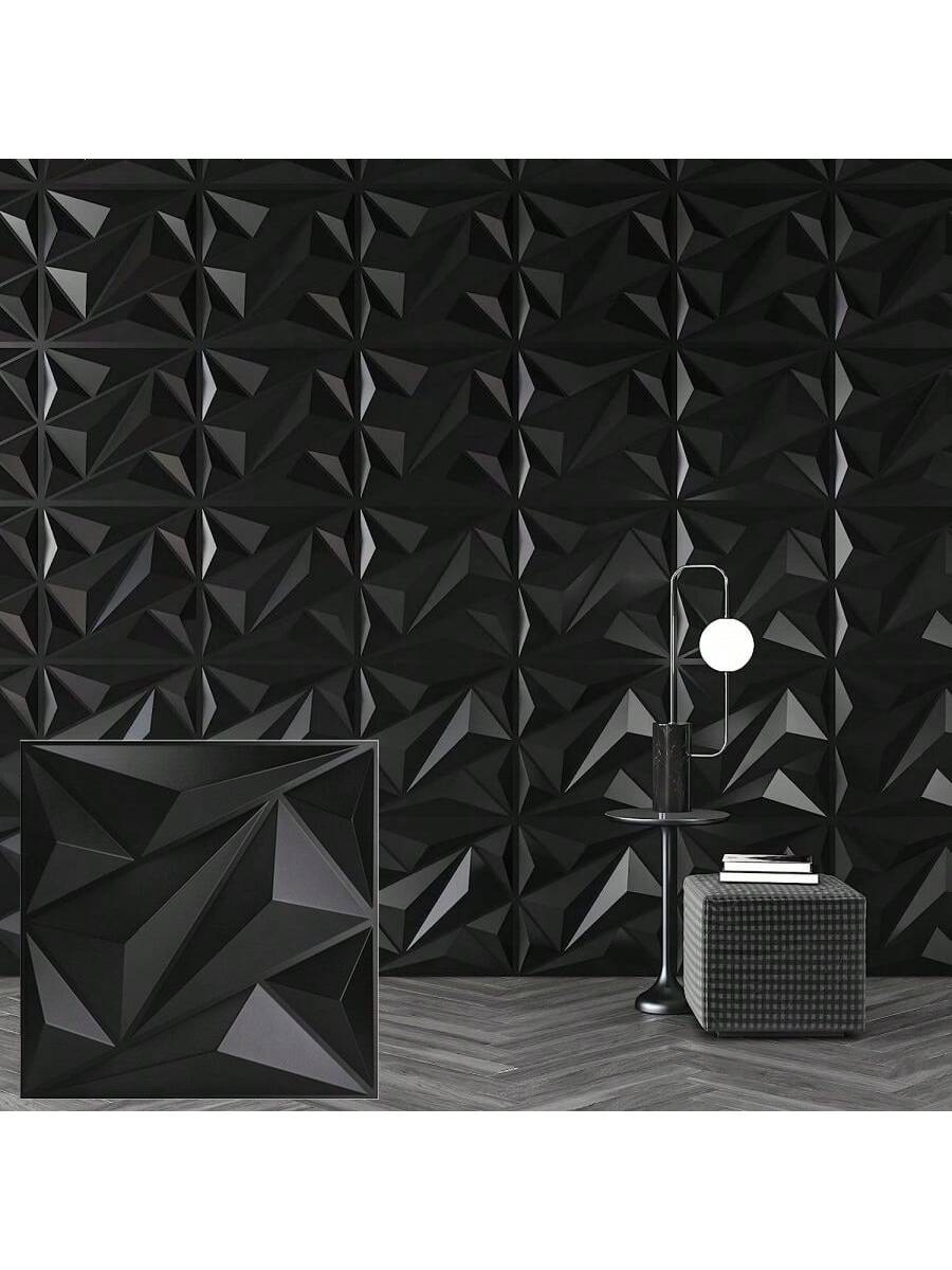 3D Wall Panels Made Of PVC Plastic, Suitable For Interior Wall Decoration. Oil- And Water-Resistant, Ideal For Living Rooms, Bedrooms, Hotels, And Offices. 30 Cm * 30 Cm (Includes One Roll Of Wall-Mou