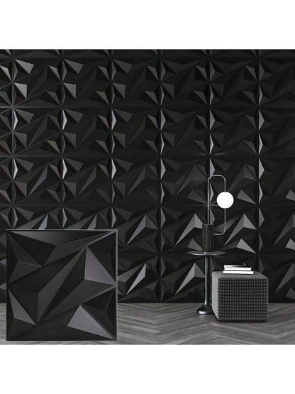 3D Wall Panels Made Of PVC Plastic, Suitable For Interior Wall Decoration. Oil- And Water-Resistant, Ideal For Living Rooms, Bedrooms, Hotels, And Offices. 30 Cm * 30 Cm (Includes One Roll Of Wall-Mou