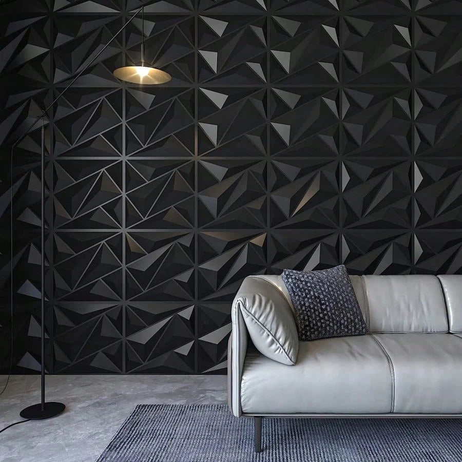 3D Wall Panels Made Of PVC Plastic, Suitable For Interior Wall Decoration. Oil- And Water-Resistant, Ideal For Living Rooms, Bedrooms, Hotels, And Offices. 30 Cm * 30 Cm (Includes One Roll Of Wall-Mou