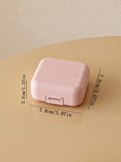 3pcs/1pc Portable 7-Day Pill Box, Round Pill Storage Box, Portable Sealed Pill Dispenser, Suitable For Vitamins And Pills Travel Medication Dispensing, Suitable For Outdoor Travel And Office Business