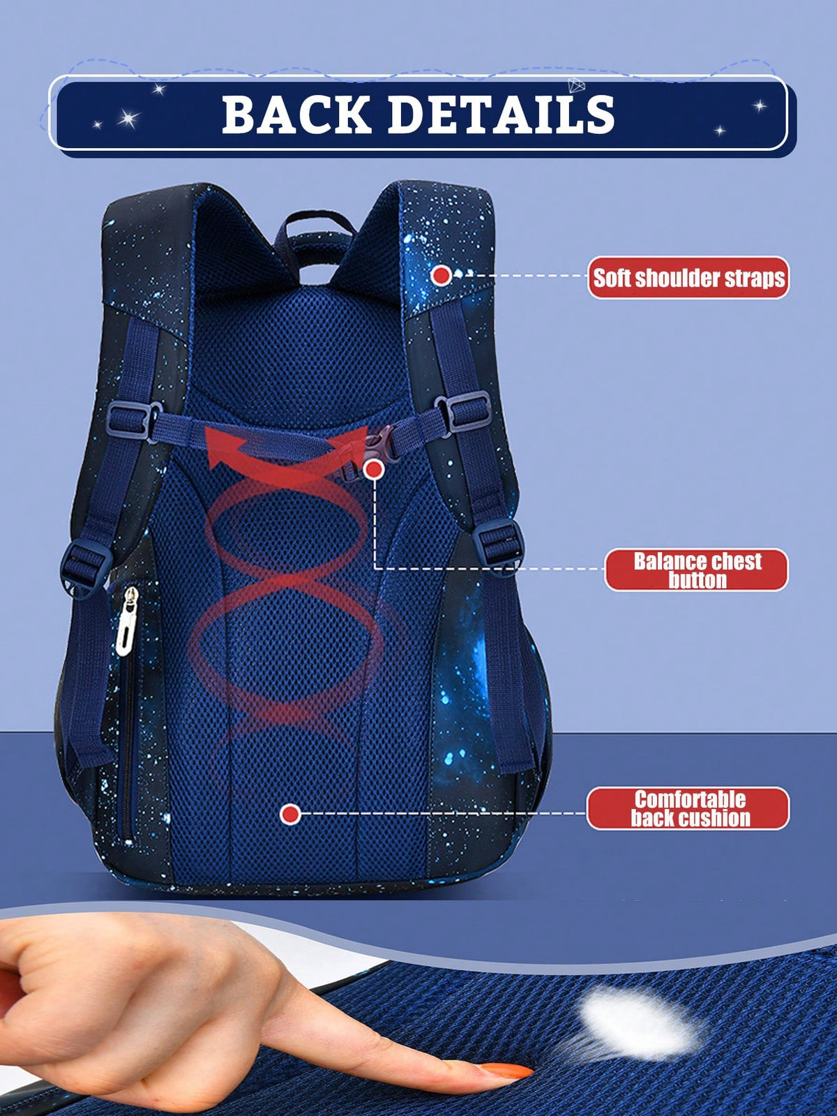3Pcs Boys' School Backpack Lunch Box Bag Pencil Case Set Starry Sky Kids Backpack Large Capacity Lightweight Multifunctional School Bag Outdoor Travel Backpack Ideal For Teens, Elementary & Middle Sch