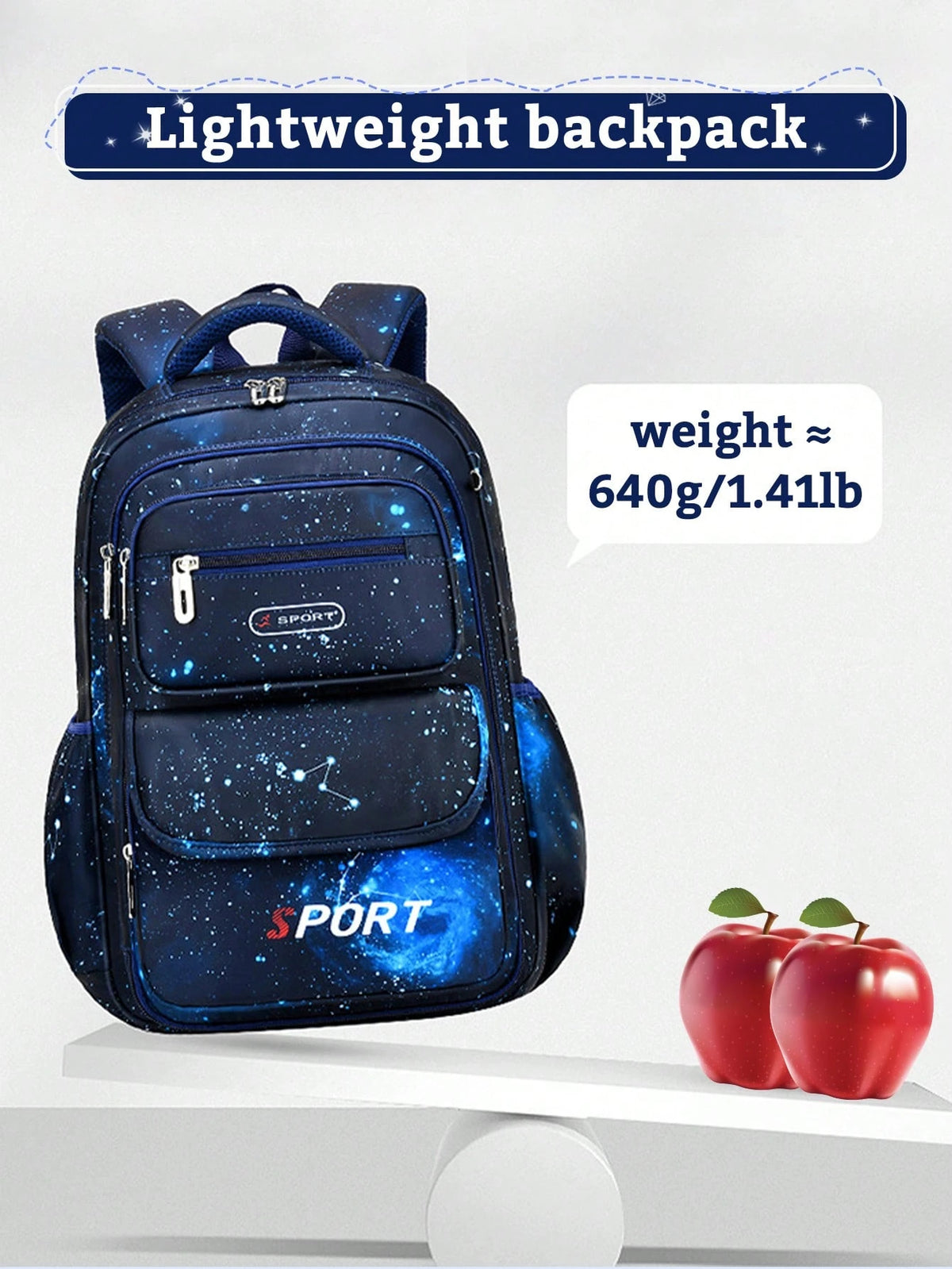 3Pcs Boys' School Backpack Lunch Box Bag Pencil Case Set Starry Sky Kids Backpack Large Capacity Lightweight Multifunctional School Bag Outdoor Travel Backpack Ideal For Teens, Elementary & Middle Sch