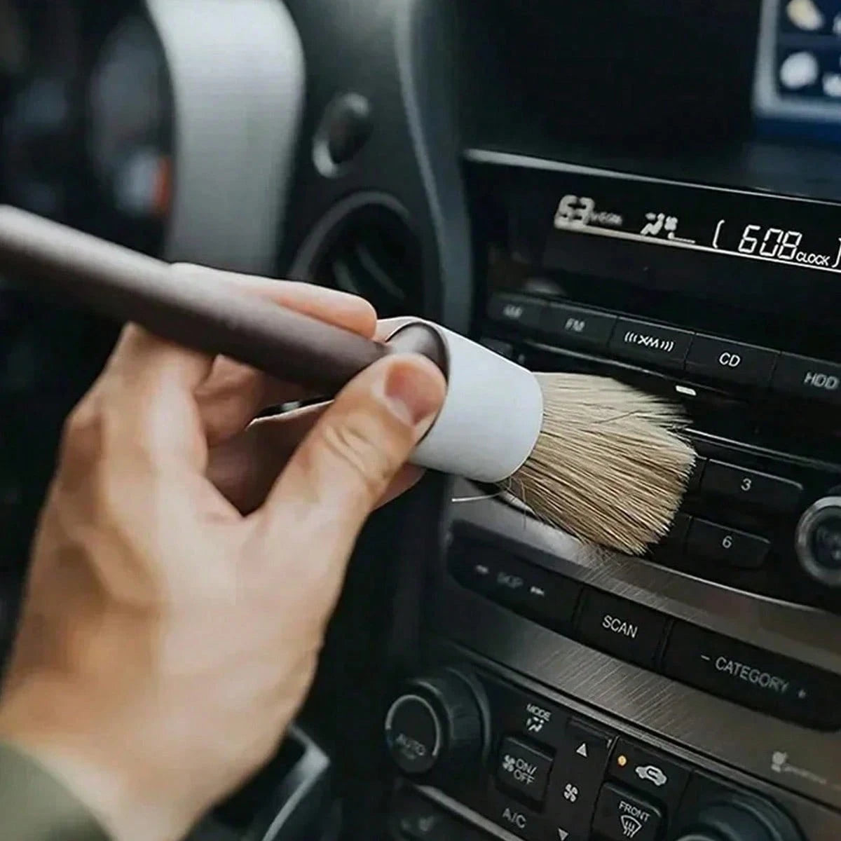 3pcs Car Crevice Cleaning Brush Set, Soft Bristles Won't Damage Paint, Specialized For Cleaning Rims, Grilles, And Interior Tight Spaces