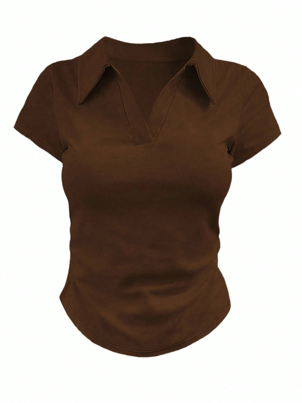3pcs Casual Solid Color Polo Collar Slim Fit T-Shirts, Suitable For Daily Wear