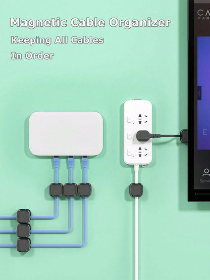 3pcs Magnetic Cable Organizer Desktop Wire Clip Cord Holder For Mobile Phone Cable Management