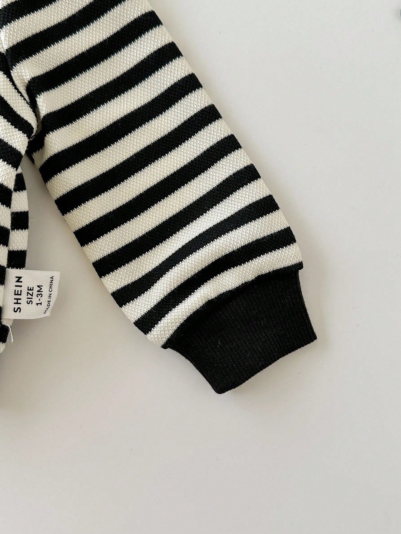 3pcs Newborn Baby Cute Knitted Striped Cartoon Pattern Long Sleeve Sweatshirt, Fall Clothes Winter((Only Tops Are Sold))