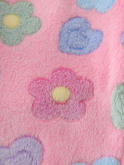 3pcs/Set Baby Girl Casual Strawberry, Bow, Flower Pattern Pants