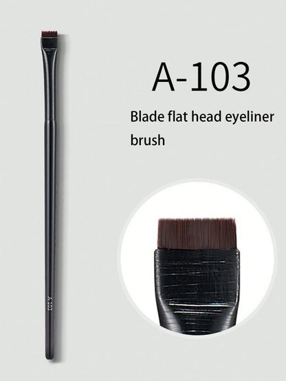 3pcs/Set Makeup Brush Set With Unique Blade-Shaped Eyebrow, Liquid Eyeliner And Oblique Eyebrow Brush, Suitable For Beginners, Eyebrow Brush, Eyeshadow Brush, Brush,Giveaways