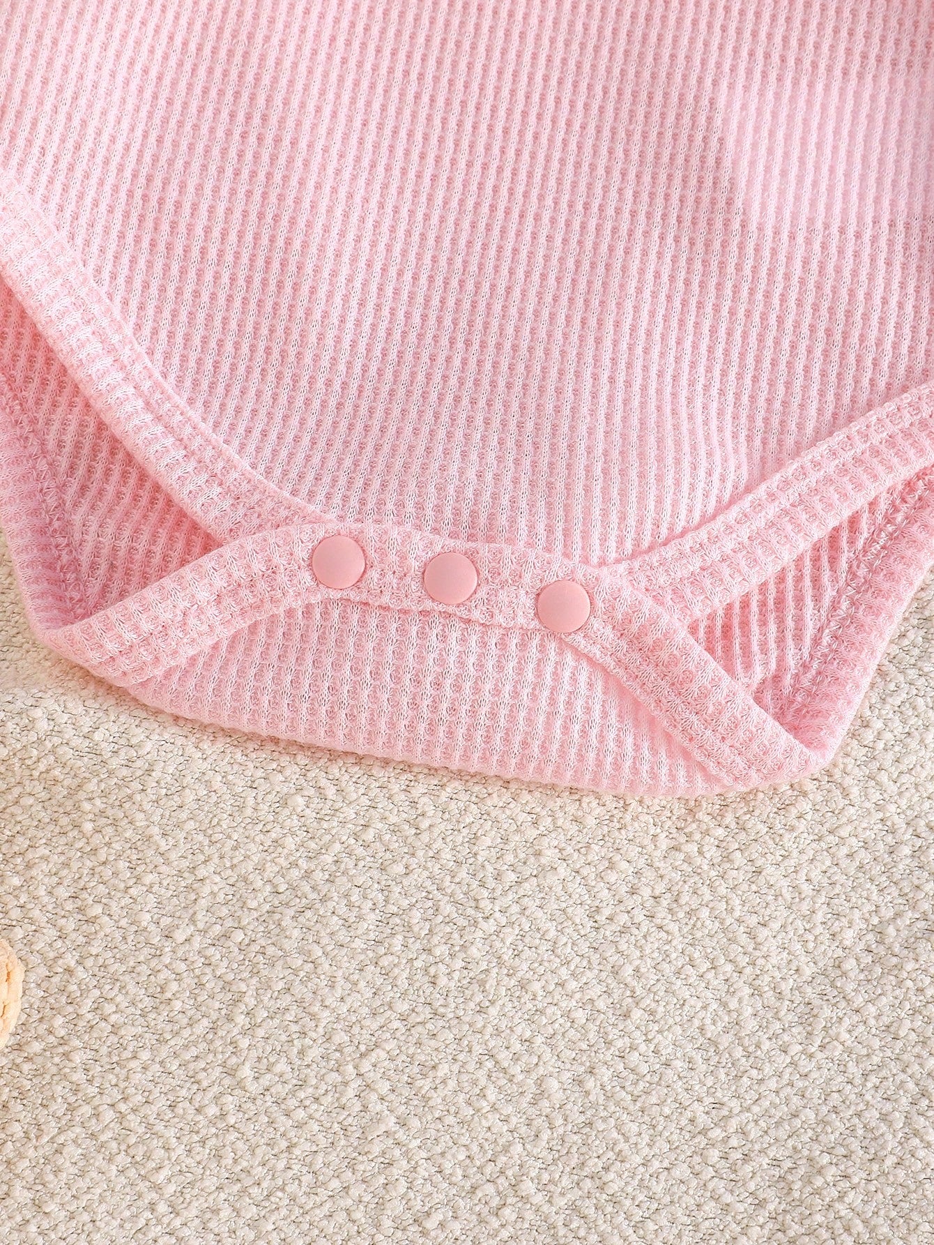3pcs/Set Newborn Baby Girls Cute Bow Decor Long Sleeve Romper And Pocket Casual Pants Set
