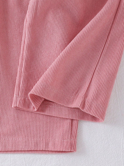 3pcs/Set Pink, Brown, Black Long Pants For Toddlers, Suitable For Autumn/Winter Daily Wear, Comfortable Outfit. Bowknot Elastic Waistband. Solid Color Corduroy Fabric. Multi-Color, High Cost-Performan