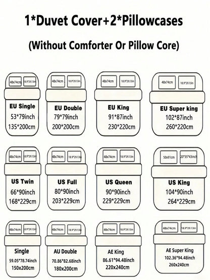 3pcs Skin-Friendly Soft Comfortable Off-White Floral Embroidery Lace Ruffle Craft Duvet Cover Set (1*Duvet Cover+2*Pillowcases, No Inserts), French Country Style, Feminine Style, Girly Style, Suitable
