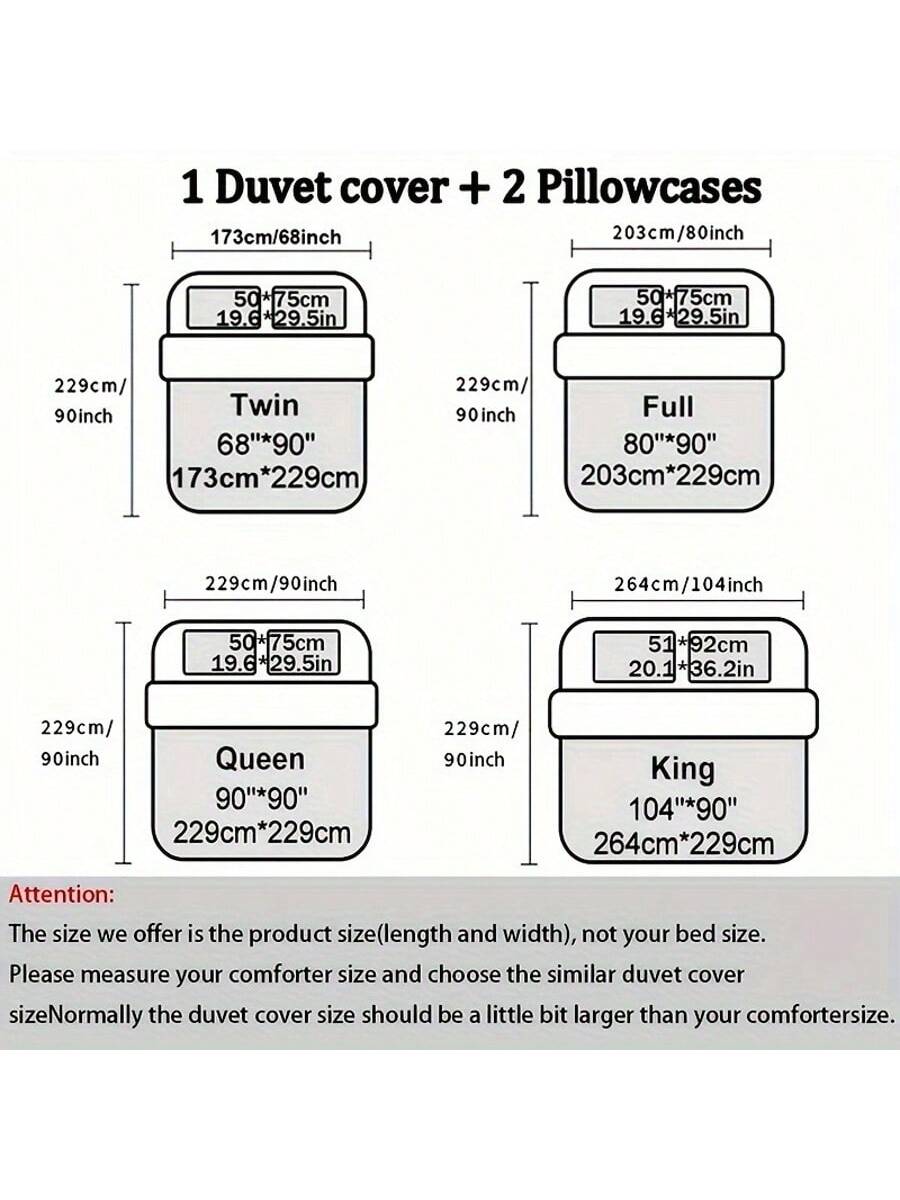 3PCS Super Soft Breathable Golden Sun And Moon Planet Duvet Cover Set (1 Duvet Cover+2 Pillowcases Without Pillow Core), At Home Dormitory High Definition Numerical Code Printing