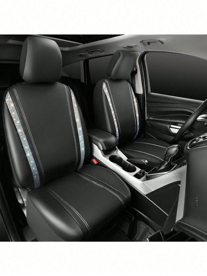 4/9pcs Set Sparkling Diamond Car Seat Covers, Shiny Rhinestone Seat Covers, Back Seat With Zipper, Universal Fit For 95% Of Cars, Suitable For Cute Women And Girls, Multicolor Diamond