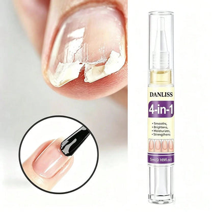 "4-In-1" Product: Oil-Based Pen, Keratin Nail Nutrition Oil, Anti-Breakage Strengthening Repair For Dry And Brittle Nails, Nourishes Nail Bed, Moisturizes And Hydrates, Brightens And Enhances. 5ml