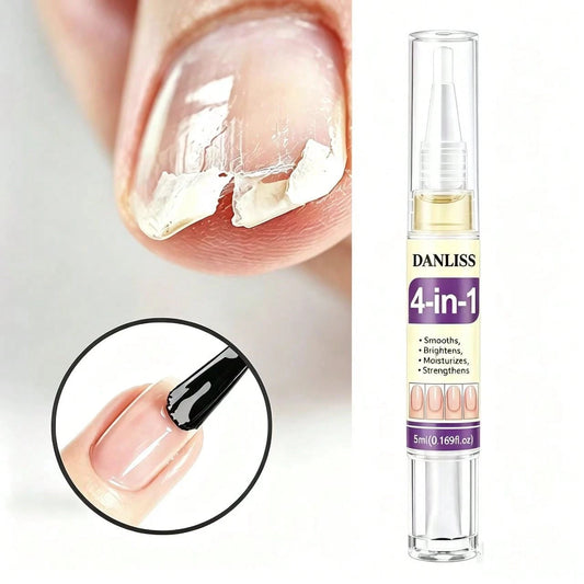 "4-In-1" Product: Oil-Based Pen, Keratin Nail Nutrition Oil, Anti-Breakage Strengthening Repair For Dry And Brittle Nails, Nourishes Nail Bed, Moisturizes And Hydrates, Brightens And Enhances. 5ml