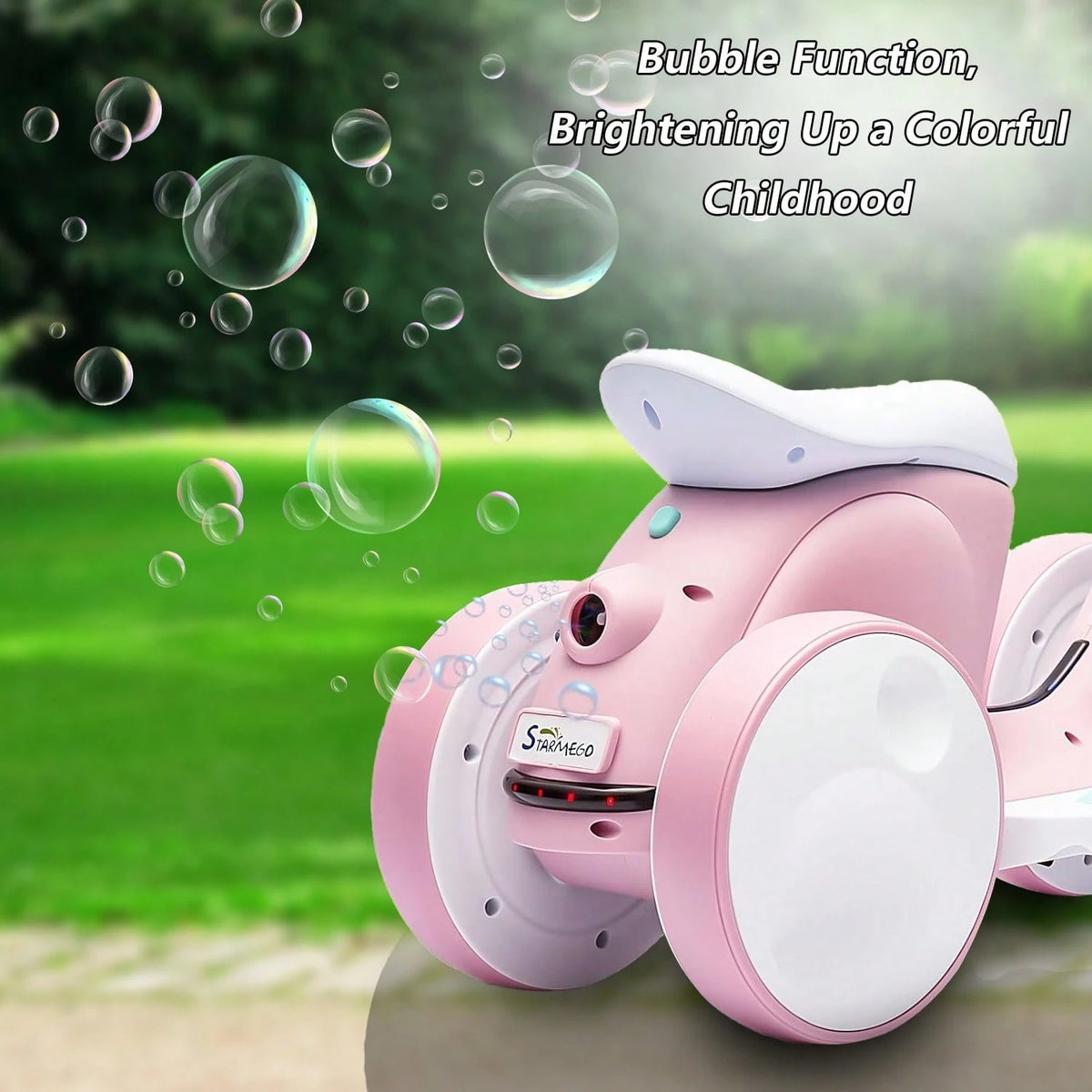 4 In 1 Toddler Bike For 1 Year To 3 Years Old Toddler, Toddler 4 Wheels Bubble Bike Electric Baby Balance Bike With Remote Control, Toys For Boy & Girl, Balance Training, First Birthday Gifts For Boy