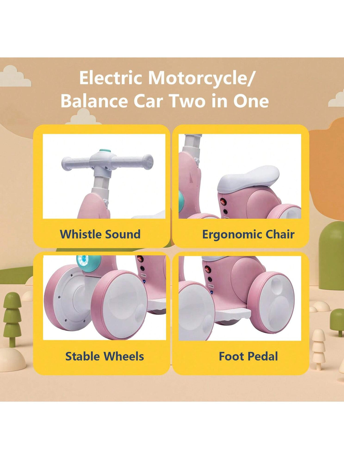 4 In 1 Toddler Bike For 1 Year To 3 Years Old Toddler, Toddler 4 Wheels Bubble Bike Electric Baby Balance Bike With Remote Control, Toys For Boy & Girl, Balance Training, First Birthday Gifts For Boy