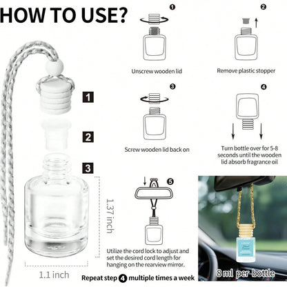 4 Pack Hanging Car Diffuser- Essential Oil Air Freshener With 17 Refill Scents, Long-Lasting Aromatherapy Kit For Auto, Office & Home,Christmas Gifts