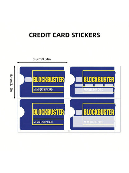 4 Packs- Premium PVC Credit Card Skin Stickers- Waterproof, Scratch-Resistant, Anti-Slip Vinyl Debit/Key Card Protective Decals- No Backing, Easy To Apply, Removable, Customizable, 4pcs/1pc