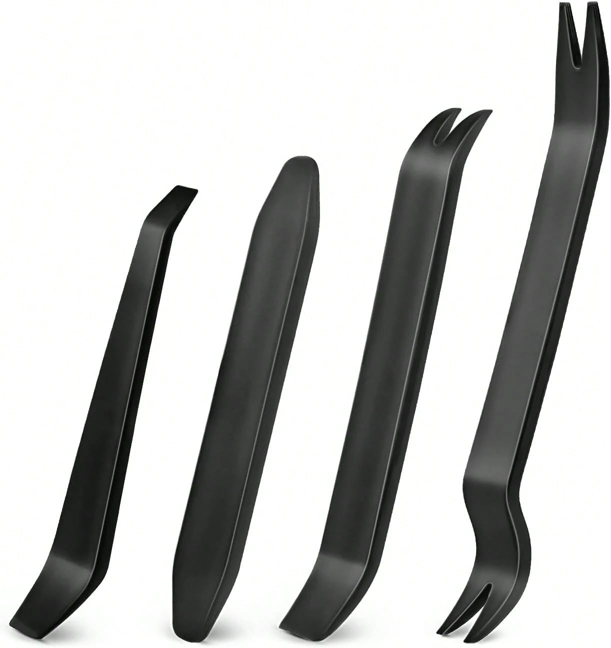 4 PCS Auto Trim Removal Tool Kit No-Scratch Tool Kit For Car Audio Dash Window Molding (Black)