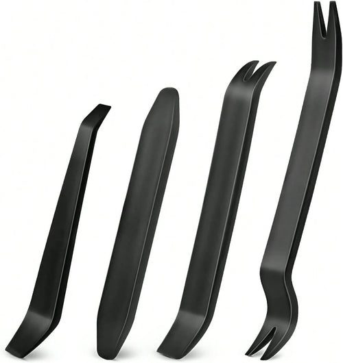 4 PCS Auto Trim Removal Tool Kit No-Scratch Tool Kit For Car Audio Dash Window Molding (Black)