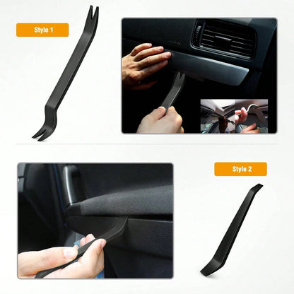 4 PCS Auto Trim Removal Tool Kit No-Scratch Tool Kit For Car Audio Dash Window Molding (Black)