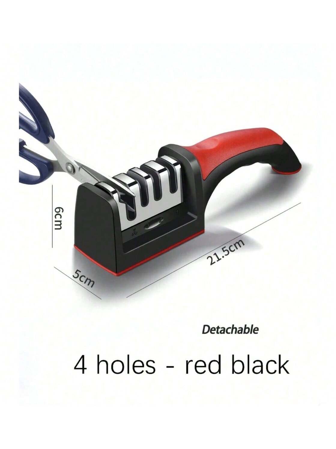 4 Stage Manual Knife Sharpener, Professional Kitchen Blade Sharpening Tool, Non Slip Handle Knife Sharpener For Steel Knives Scissors