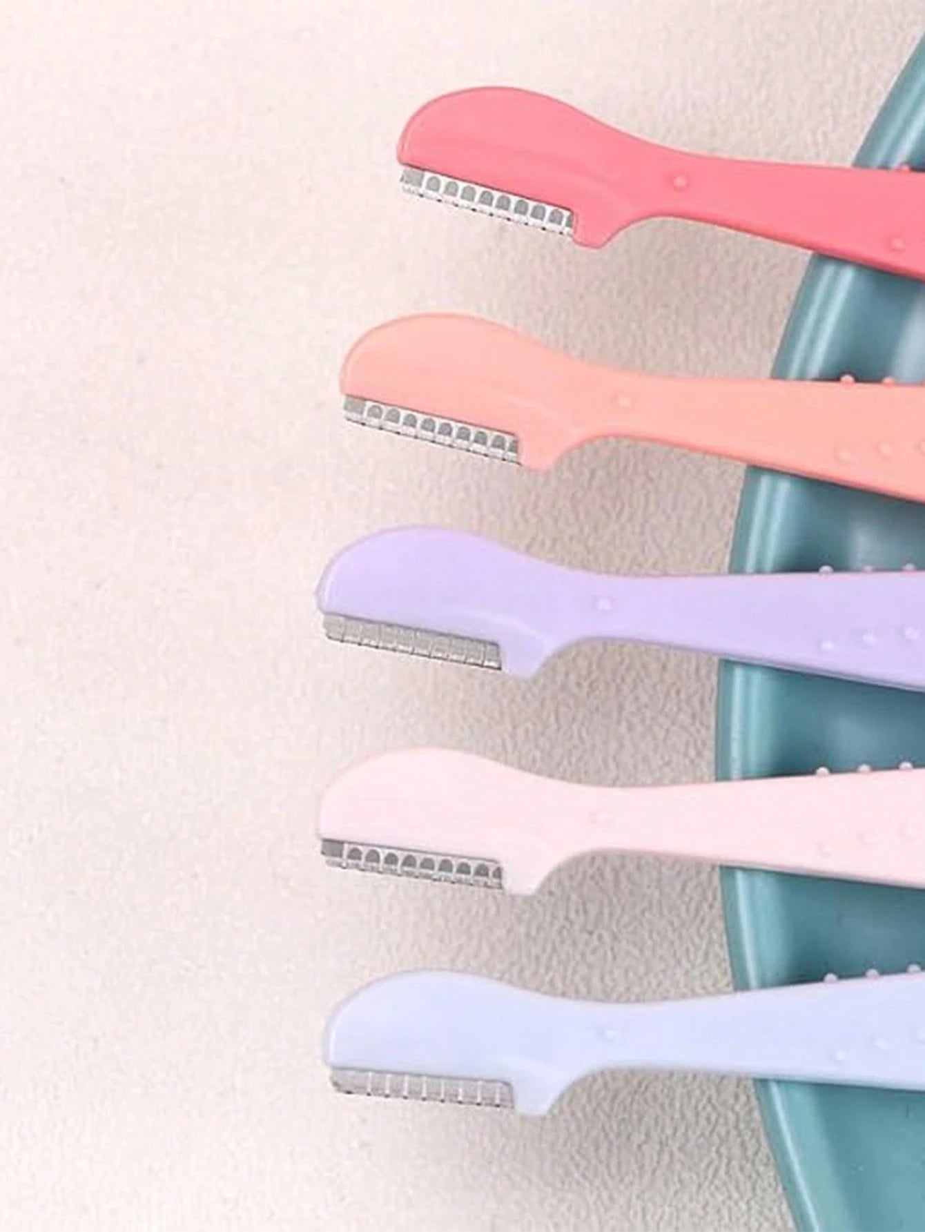 48/30/12/6/3pcs Different Colors Eyebrow Razors, Straight Handle Eyebrow Razors Makeup Tools, Stainless Steel Hair Removal Razors With Protective Caps And Guards, Suitable For Beginners To Prevent Cut