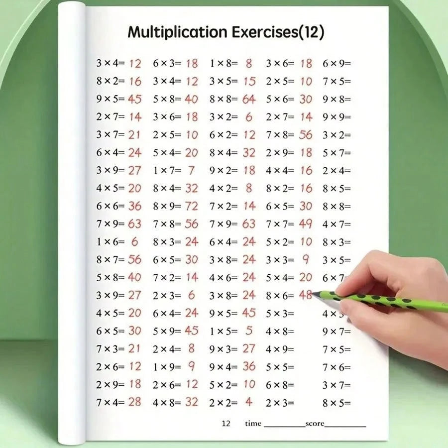 48 Pages Multiplication And Division Math Practice Book, Learn Multiplication And Division, Back To School Season Gift
