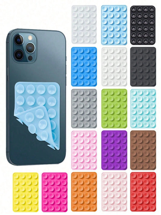 48pcs Double-Sided Suction Cup Phone Holder, 24 Suction Cups Per Side, Detachable, Waterproof, 360° Rotation, Suitable For Bathroom Walls, Glass Mirrors, Vanity And Other Smooth Surfaces (Not Suitable