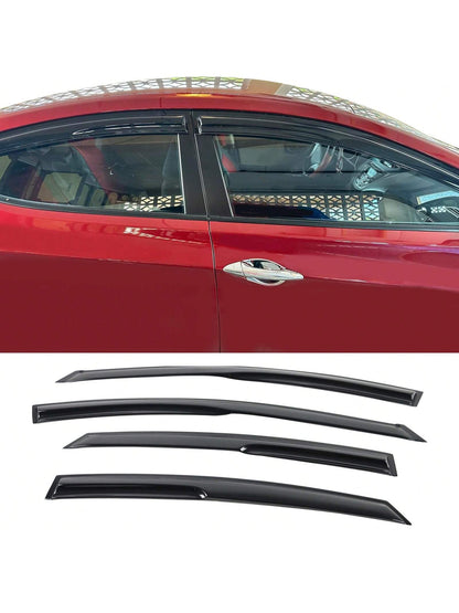 4PC Set Window Visors For 2011-2016 Hyundais' Elantra Sedan Window Rain Guards Smoked Aero JDM Wind Deflectors Stick On By 4PCS, 2012 2013 2014 2015, Perfect As A Valentine Gift For Drivers