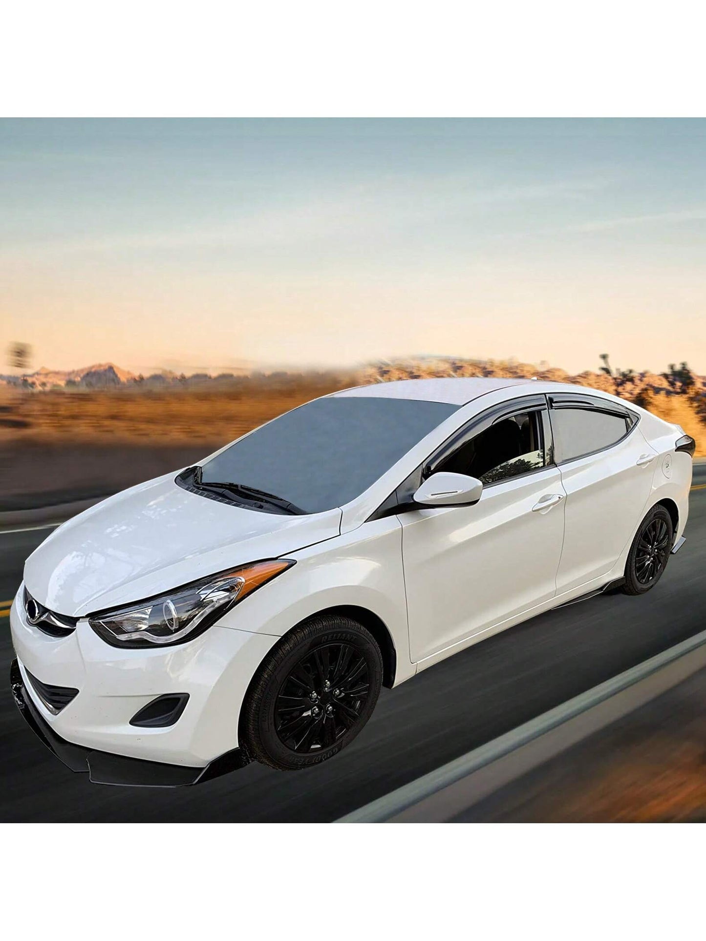 4PC Set Window Visors For 2011-2016 Hyundais' Elantra Sedan Window Rain Guards Smoked Aero JDM Wind Deflectors Stick On By 4PCS, 2012 2013 2014 2015, Perfect As A Valentine Gift For Drivers