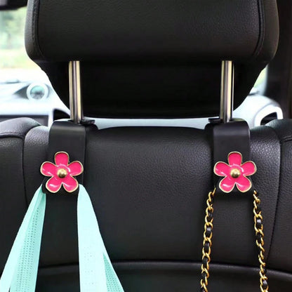 4pcs/2pcs Flower Hook Car Seat Hook Car Rear Seat Rear Storage Decoration And Organizing Practical Products Car Accessories