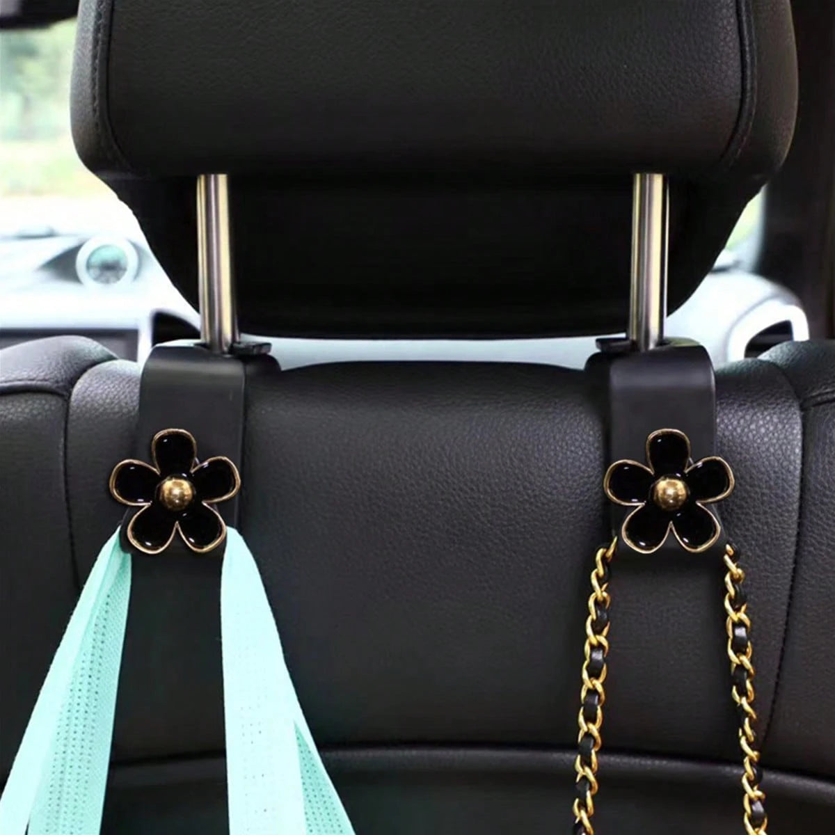 4pcs/2pcs Flower Hook Car Seat Hook Car Rear Seat Rear Storage Decoration And Organizing Practical Products Car Accessories